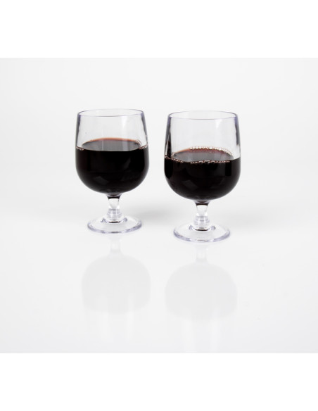 juego de copas para vino en plástico resistente caravana camping camper