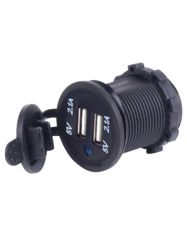 Puerto USB doble 12v para carga serie Black