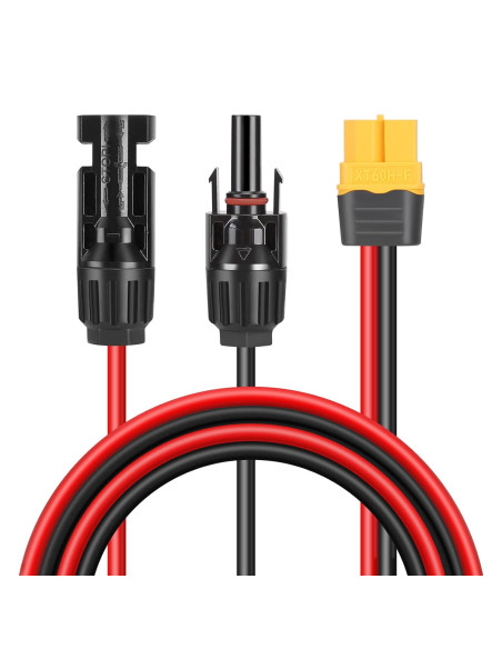 Conector de panel solar a batería portátil