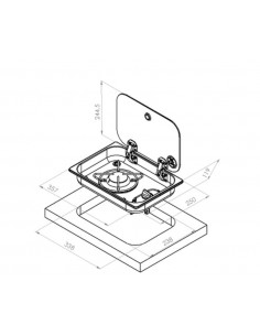 cocina carbest 1 fuego tapa de cristal furgoneta camper 2