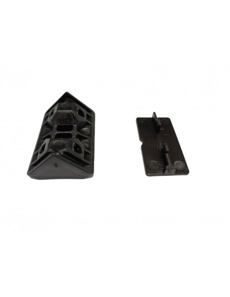 Fijación negra de esquina para muebles