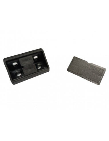 Fijación negra de esquina para muebles