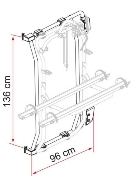 Portabicicletas Kit Frame Ducato aluminio