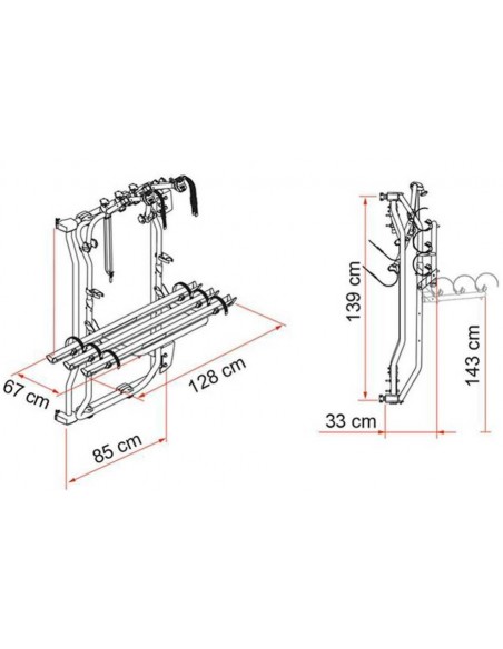Portabicicletas Kit Frame Ducato aluminio