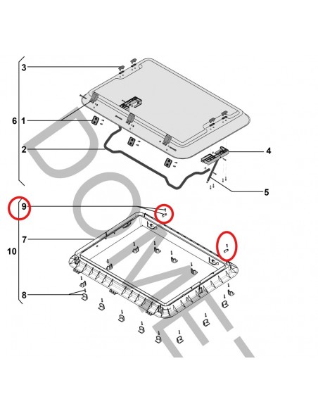 Soporte de cierre para claraboya Dometic Heki 2