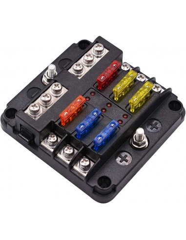 caja porta fusibles de 6 vias furgonetas camper autocaravana