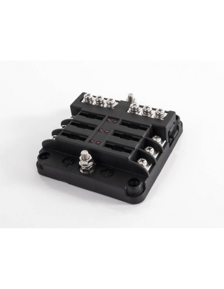 caja porta fusibles con negativo de 6 vias camper autocaravana