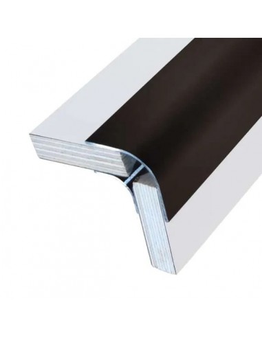 Perfil de aluminio ángulo corto negro mate 2m