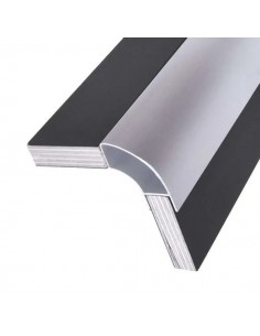 Perfil Aluminio Ángulo Abierto Con Borde 2m camper tablero 15mm 2