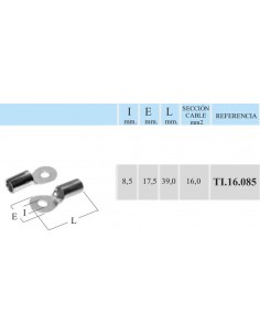 TERMINALES REDONDOS PARA CABLE DE 16 mm