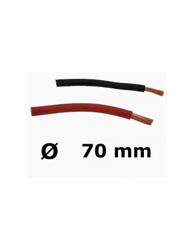 Cable de 70 mm automoción rojo negro